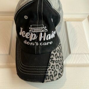 Hat with ponytail hole.